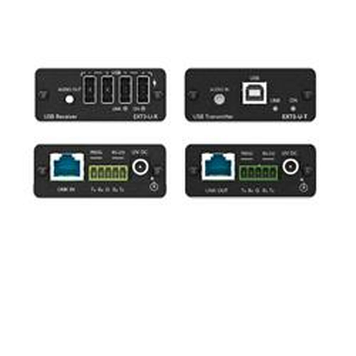 Kramer USB 2.0 with RS-232 & Audio PoC extender over extended-reach HDBT