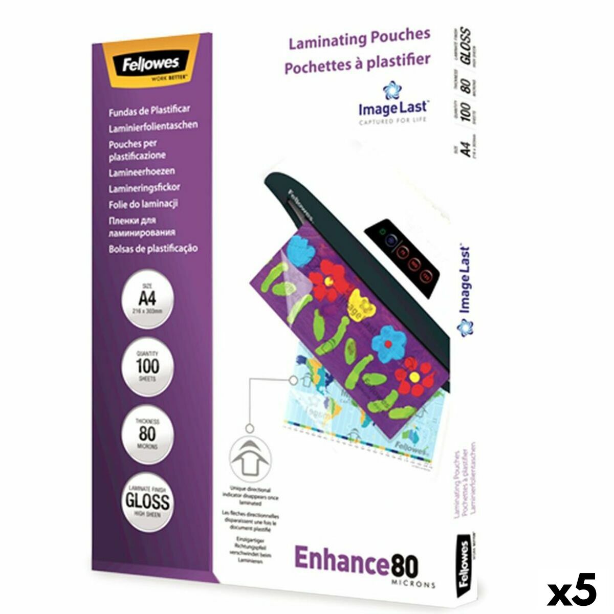 FELLOWES Pochettes ImageLast A4 80 microns - Pack de 100
