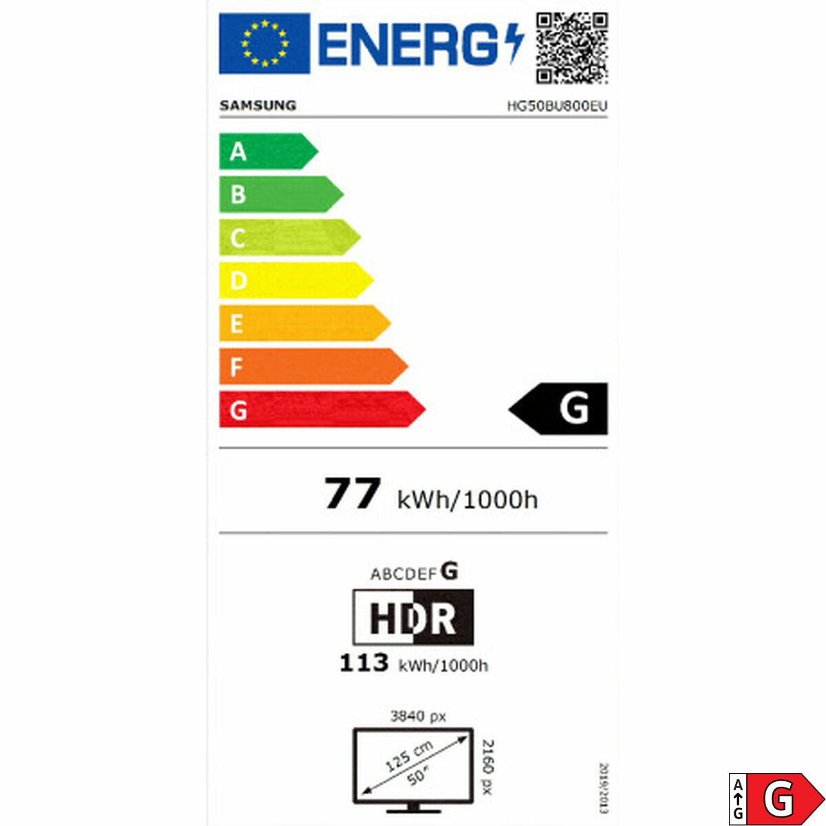 "Samsung HG50BU800EUXEN TV 127 cm (50"") 4K Ultra HD Smart TV Wifi Noir"