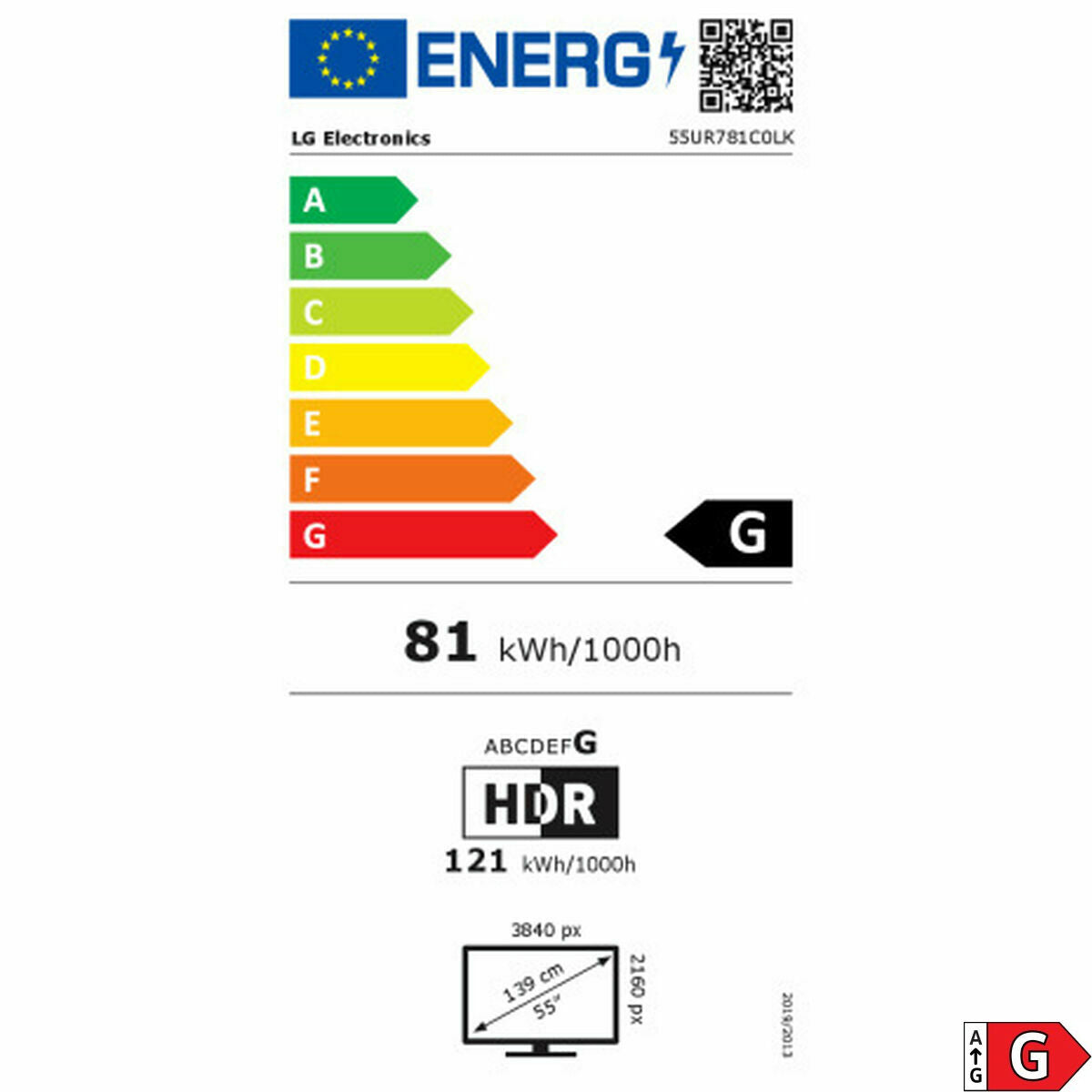 "LG Smart TV 55"" 55UR781C, 3840x2160, 300cd/m2, 3xHDMI/2xUSB/WiFi/Bluetooth/LAN/CI/RF/SPDIF"