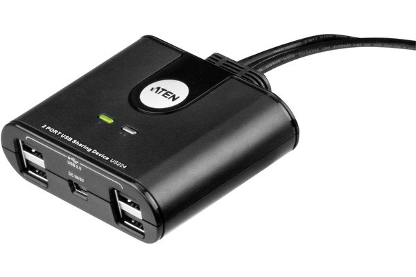ATEN US224 commutateur écran, clavier et souris Noir