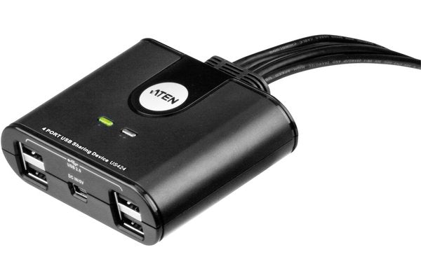 ATEN US424 commutateur écran, clavier et souris Noir