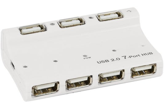 Hub 7 ports usb 2.0 desktop auto-alimente