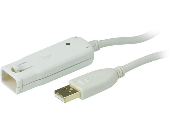 ATEN Rallonge USB 2.0 - 12m - 12 m - USB A - USB A - USB 2.0 - 480 Mbit/s - Blanc