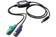 ATEN UC10KM-AT câble PS/2 0,9 m 2x 6-p Mini-DIN USB A Noir