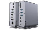 Docking de bureau USB-A/C 15 en 1 Chipset DisplayLink Triple écran 4K Hub 5 port
