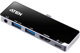 ATEN UH3238 Mini Dock USB-C HDMI Audio 2x USB-A USB-C 92W