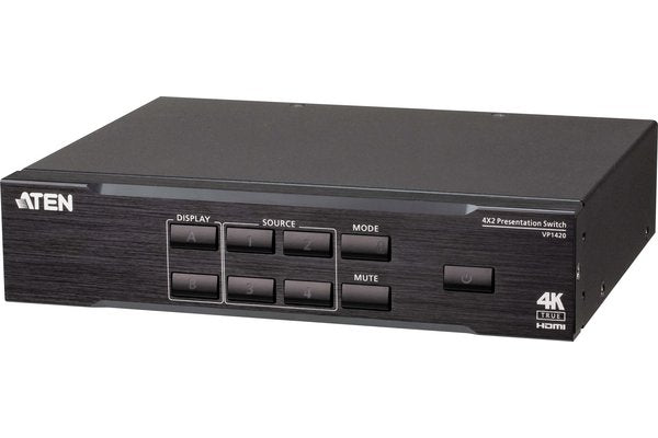 ATEN VP1420 Switch/Matrice 4K-  In 3 HDMI+VGA - Out 2 HDMI
