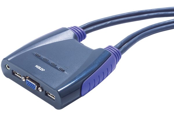 Aten CS64US Mini KVM  4 UC VGA/USB + Audio câbles intégrés