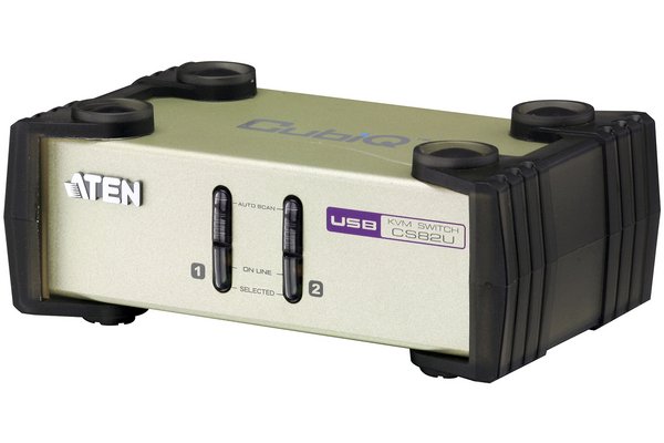 Aten CS82U Switch KVM 2 ports combo VGA/USB+PS2 + Câbles