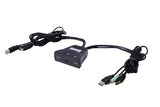 DEXLAN KVM Switch HDMI/USB/HP Câbles intégrés 2 ports