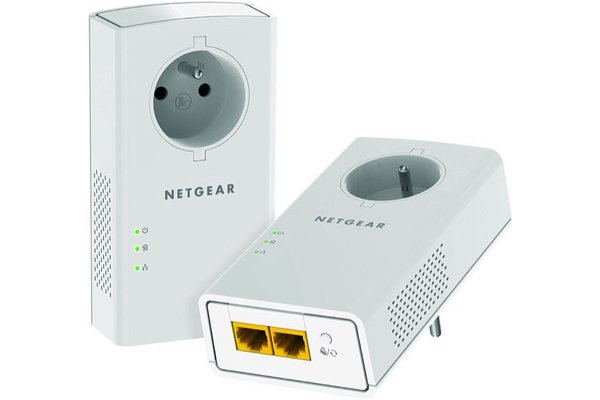 Netgear PLP2000 pack de 2 cpl AV2000 2xRJ45 prise gigogne