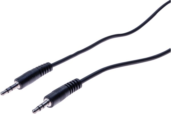 Cordon stéreo Jack 3.5 mm noir - 1,5 m