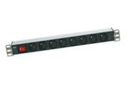 Bandeau 19" avec interrupteur, cordon 2 m, 6 prises