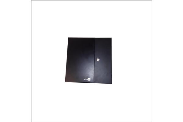 Coffret optique métallique taille 2 18 traversées LC duplex multimodes V2, noir