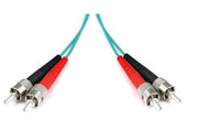 Jarretière optique multimode 50/125 OM3 STUPC/STUPC duplex zip, std, aqua, 1 m