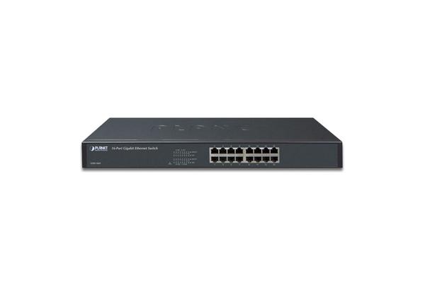 PLANET GSW-1601 commutateur réseau Non-géré Gigabit Ethernet (10/100/1000) 1U Bleu