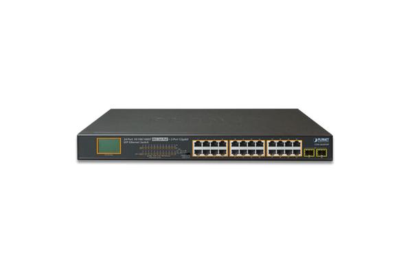 PLANET GSW-2620VHP commutateur réseau Non-géré Gigabit Ethernet (10/100/1000) Connexion Ethernet, supportant l'alimentation via ce port (PoE) 1U Bleu