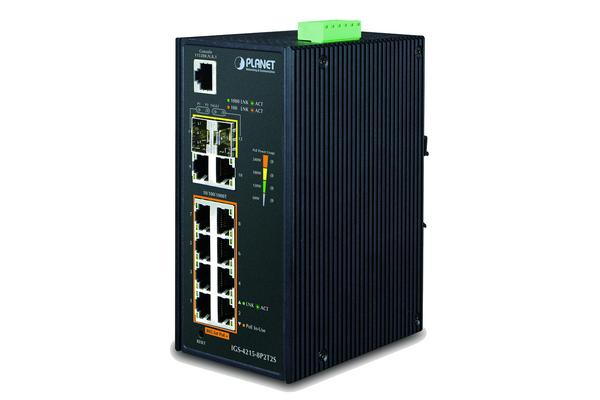 PLANET IGS-4215-8P2T2S commutateur réseau Géré L2/L4 Gigabit Ethernet (10/100/1000) Connexion Ethernet, supportant l'alimentation via ce port (PoE) Bleu, Argent