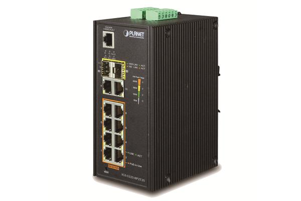 PLANET IGS-5225-8P2T2S commutateur réseau Géré L2+ Gigabit Ethernet (10/100/1000) Connexion Ethernet, supportant l'alimentation via ce port (PoE) Bleu, Blanc