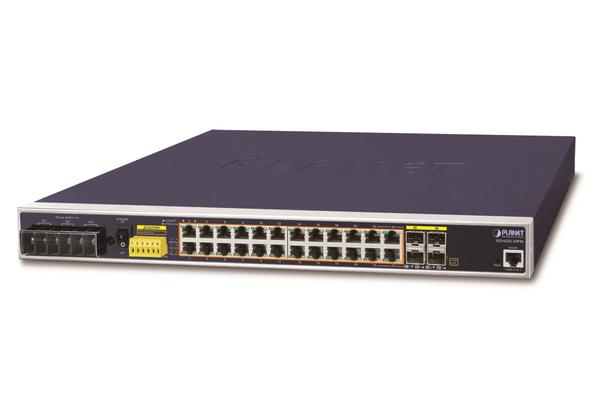 PLANET IGS-6325-24P4S commutateur réseau Géré L3 Gigabit Ethernet (10/100/1000) Connexion Ethernet, supportant l'alimentation via ce port (PoE) 1U Bleu