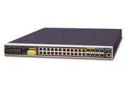 PLANET IGS-6325-24P4X commutateur réseau Géré L3 Gigabit Ethernet (10/100/1000) Connexion Ethernet, supportant l'alimentation via ce port (PoE) 1U Noir, Bleu