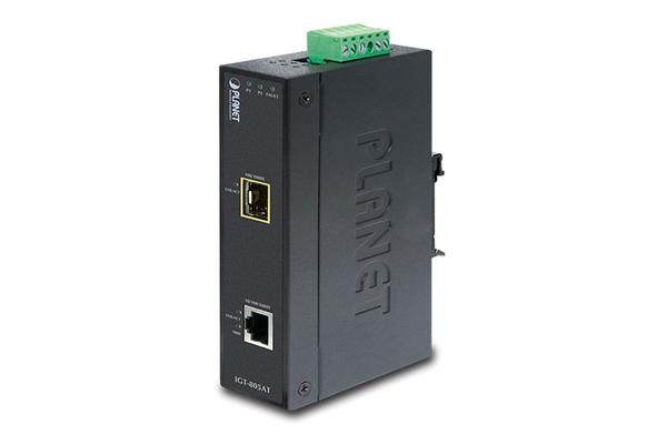PLANET IGT-805AT convertisseur de support réseau 1000 Mbit/s Bleu