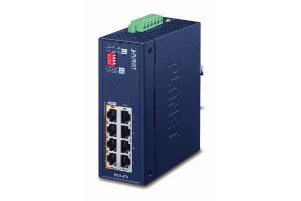 Planet IPOE-470 Commutateur Ethernet Gigabit industriel 8 ports avec PoE