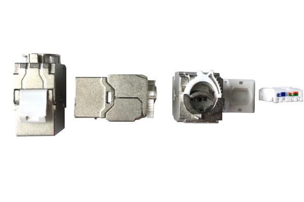 Connecteur RJ45 blindé Cat6 sans outil avec attache rapide