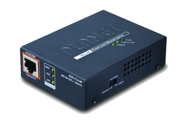 PLANET POE-171A-60 commutateur réseau Gigabit Ethernet (10/100/1000) Connexion Ethernet, supportant l'alimentation via ce port (PoE) Bleu