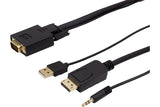 Cordon-convertisseur VGA avec audio stéréo vers DisplayPort