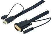 CORDON / CONVERTISSEUR HDMI VERS VGA + AUDIO - 1,80M