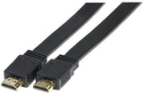 Cordon HDMI haute vitesse plat noir  - 3 m