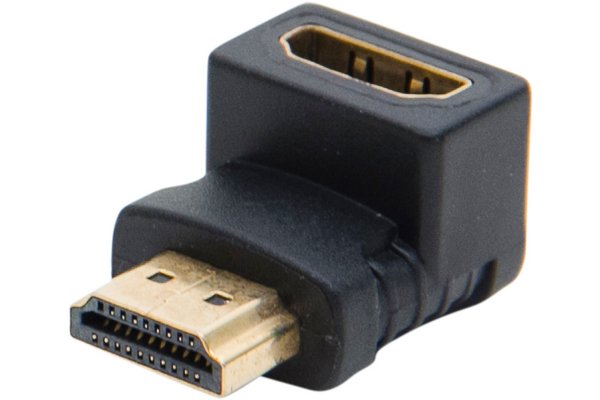 Adaptateur hdmi or m/f coude 90° - modèle A