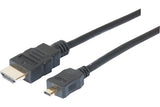 CORDON HDMI VERS MICRO HDMI HIGHSPEED AVEC ETHERNET 2,00m