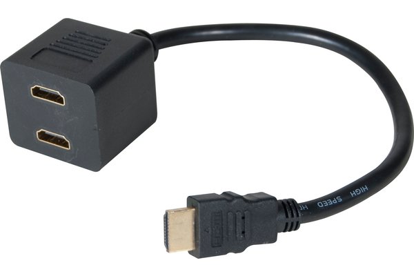 CABLE 1 HDMI mâle vers 2 HDMI femelle avec sorties audio