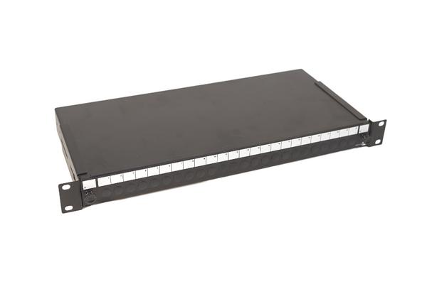 Tiroir optique coulissant 1U métal vide pour 2FC, noir