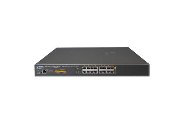 PLANET UPOE-800G commutateur réseau Géré Gigabit Ethernet (10/100/1000) Connexion Ethernet, supportant l'alimentation via ce port (PoE) Bleu