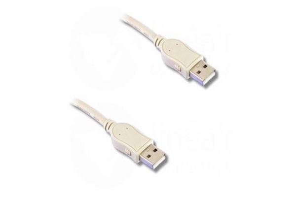 Cordon USB2.0 type A mâle/type A mâle, 3 m, blanc