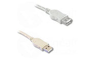 Cordon USB2.0 type A mâle/type A femelle, 1,8 m, blanc