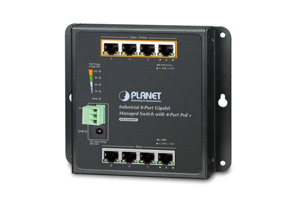PLANET WGS-804HPT commutateur réseau Géré Gigabit Ethernet (10/100/1000) Connexion Ethernet, supportant l'alimentation via ce port (PoE) Noir