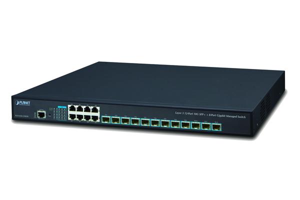 PLANET XGS-6350-12X8TR commutateur réseau Géré L3 Gigabit Ethernet (10/100/1000) 1U Noir