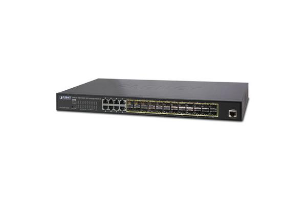 PLANET GS-5220-16S8CR commutateur réseau Géré L2+ Gigabit Ethernet (10/100/1000) 1U Bleu