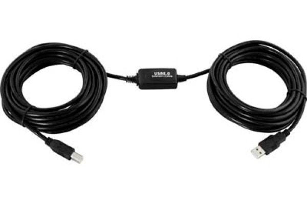 CABLE USB 2.0 A/B AMPLIFIÉ 10M