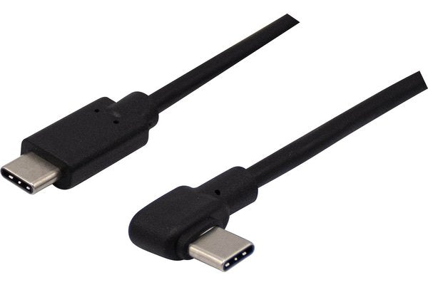 CORDON USB-C Hi-Speed COUDE  100W -1M
