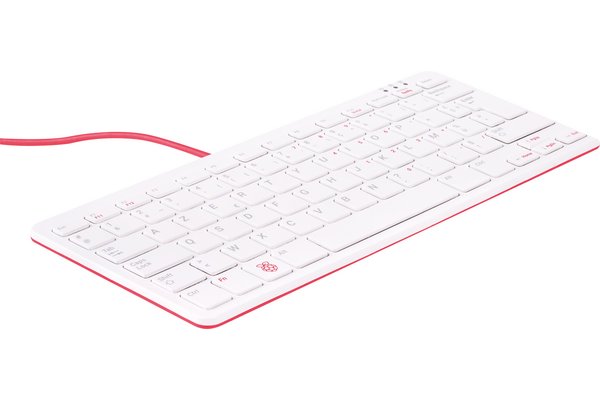 CLAVIER BLANC ROUGE OFFICIEL Azerty POUR RASPBERRY PI