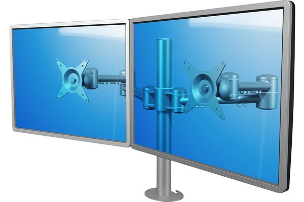 DATAFLEX Bras à fixer / pincer Viewmate 52632 - 2 écrans