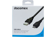 DACOMEX Cordon USB 2.0 Type-A - micro USB B noir - 1 m