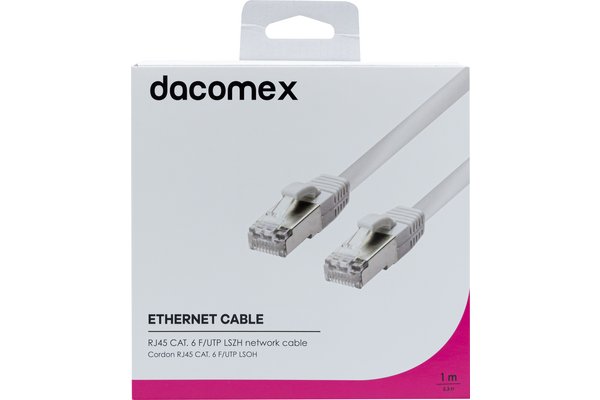 DACOMEX Cordon RJ45 CAT. 6 F/UTP LSOH snagless blanc - 1 m