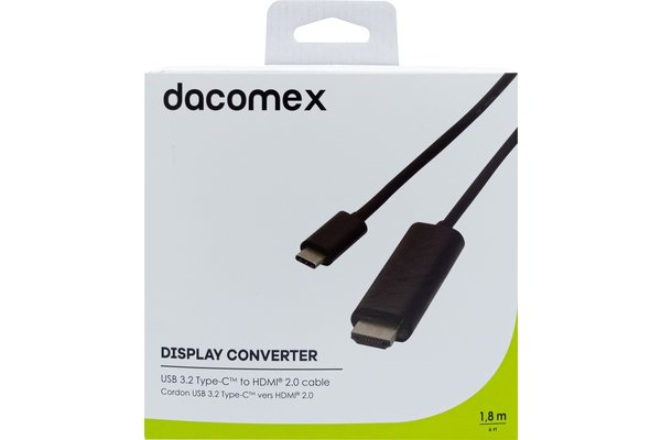 DACOMEX Cordon USB 3.2 vers HDMI 1,8 m